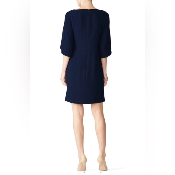 TRINA TURK Blue long flutter sleeve cocktail shift dress size S - Picture 2 of 15